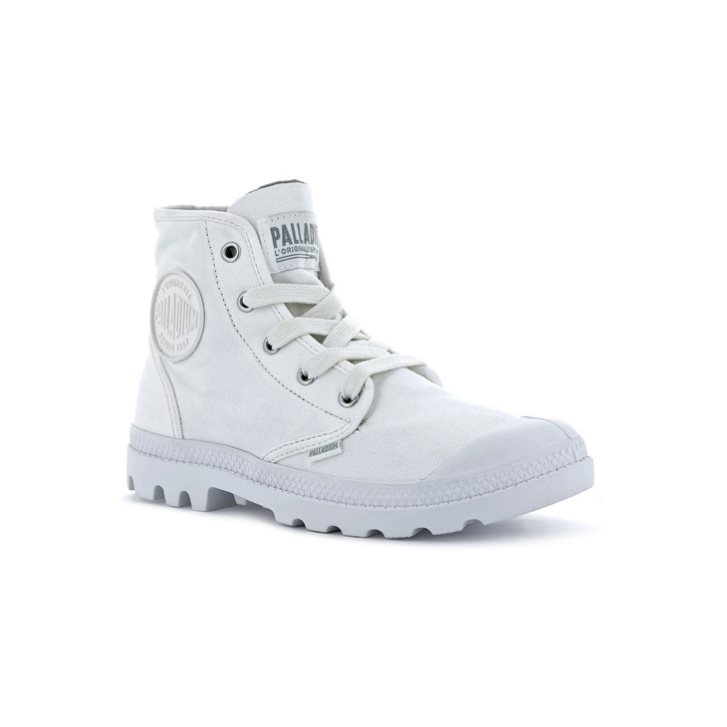 Palladium Pampa Hi Women's Boots White | UK M591-MNY